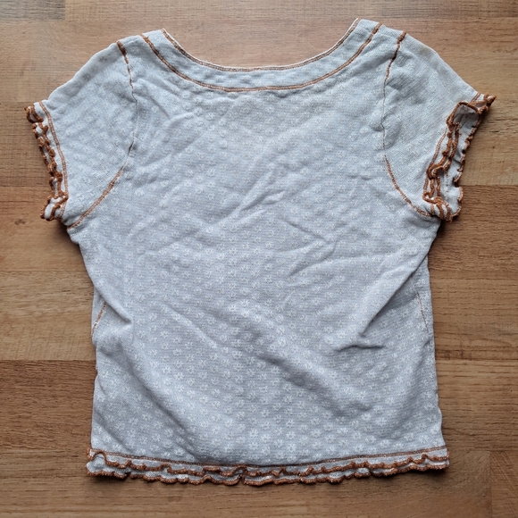 Free People Garner Ruffle Tee Large - Picture 5 of 6